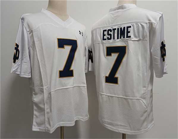 Men%27s USC Trojans #7 Audric Estime White With Name Stitched Jersey